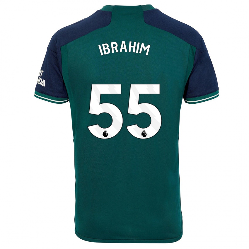 Criança Camisola Bradley Ibrahim #55 Verde Terceiro 2023/24 Camisa Brasil