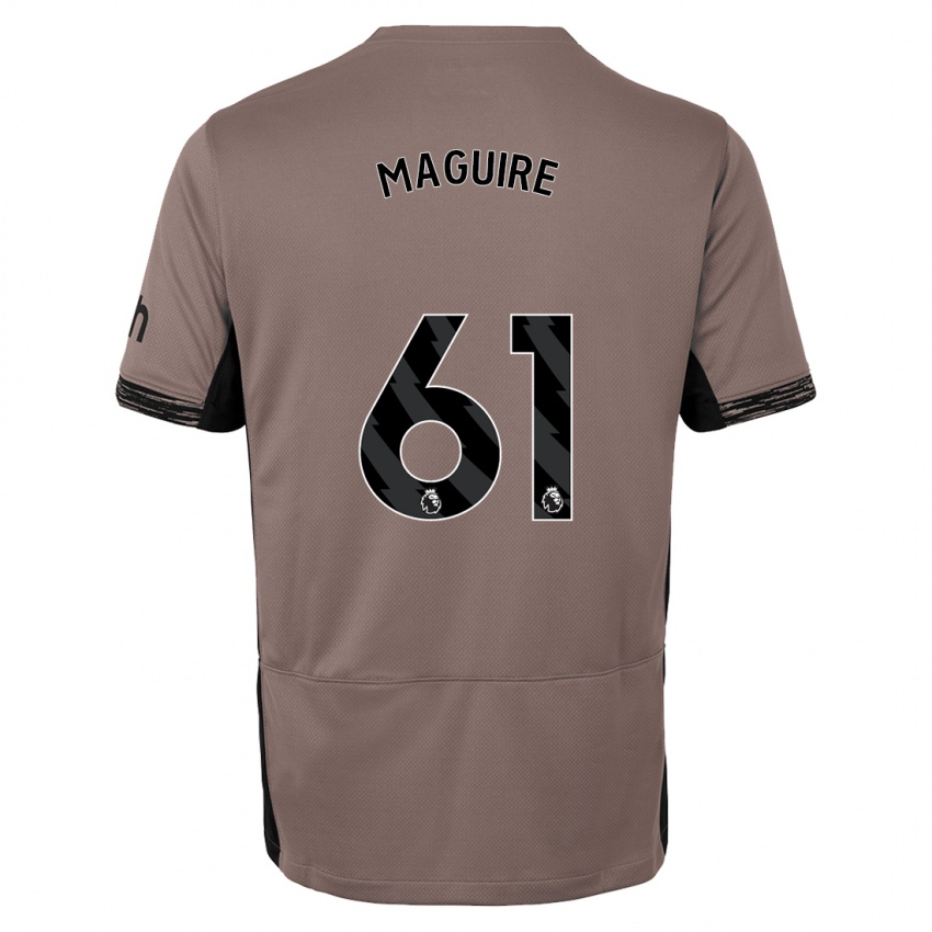 Criança Camisola Aaron Maguire #61 Bege Escuro Terceiro 2023/24 Camisa Brasil