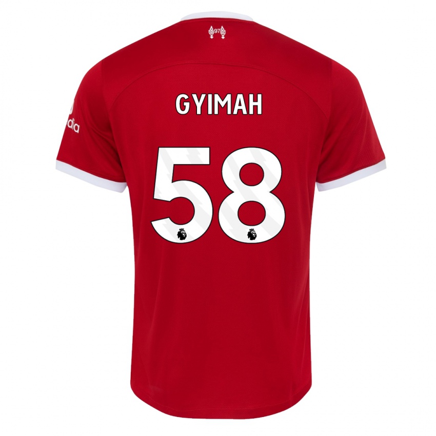 Homem Camisola Francis Gyimah #58 Vermelho Principal 2023/24 Camisa Brasil