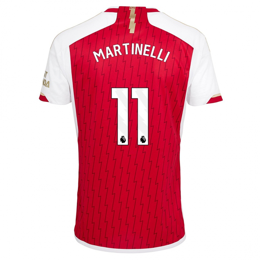 Homem Camisola Gabriel Martinelli #11 Vermelho Principal 2023/24 Camisa Brasil