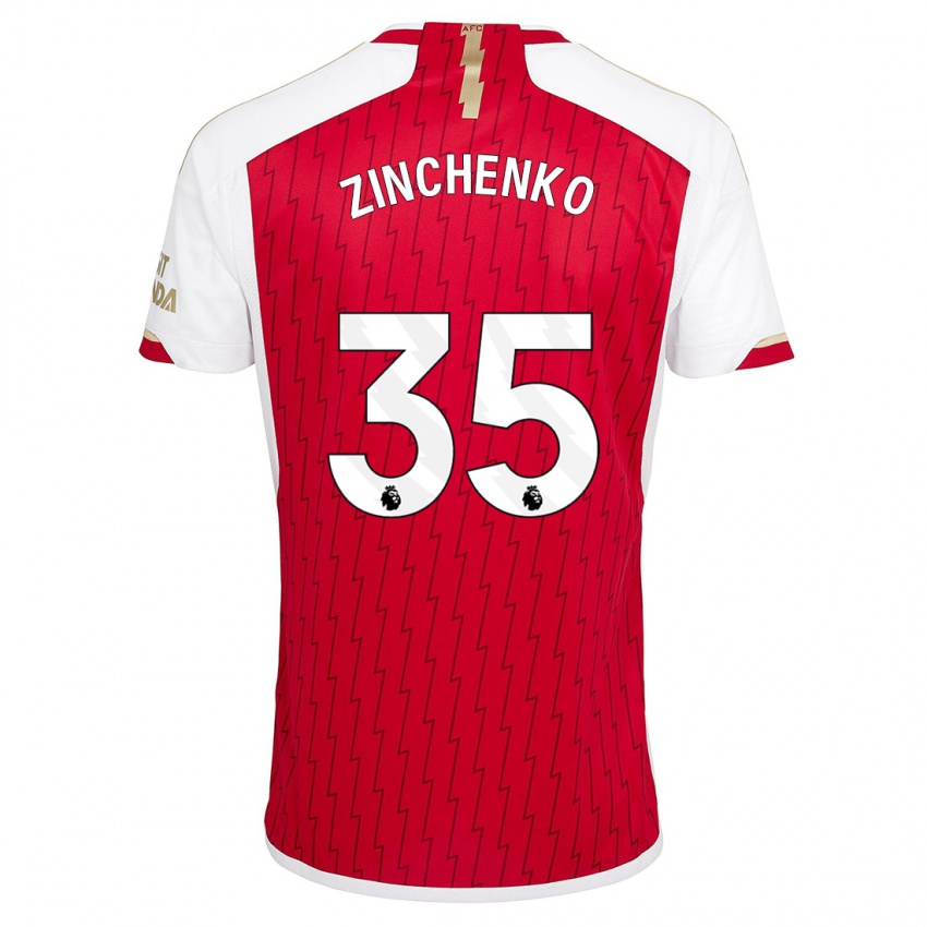 Homem Camisola Oleksandr Zinchenko #35 Vermelho Principal 2023/24 Camisa Brasil