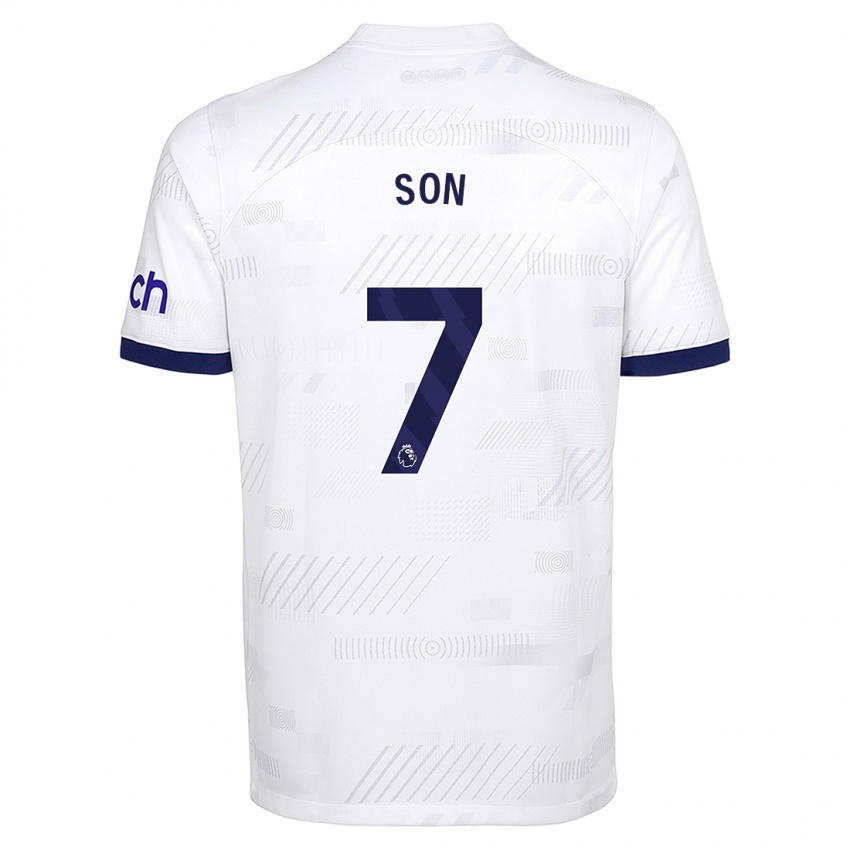 Homem Camisola Heung-Min Son #7 Branco Principal 2023/24 Camisa Brasil