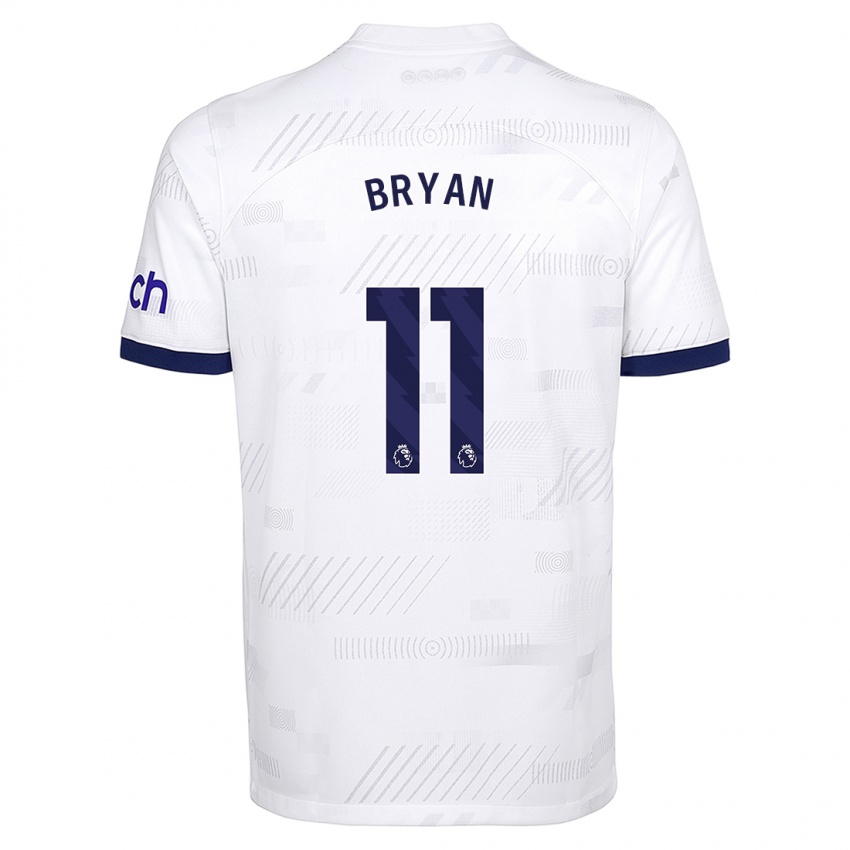 Homem Camisola Bryan Gil #11 Branco Principal 2023/24 Camisa Brasil