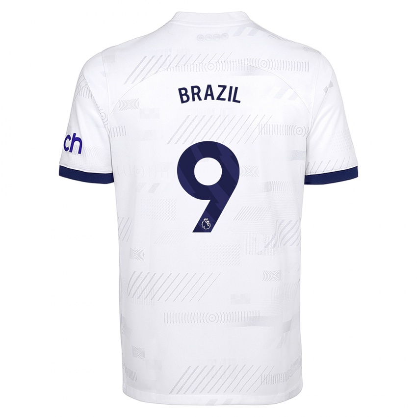 Homem Camisola Ellie Brazil #9 Branco Principal 2023/24 Camisa Brasil