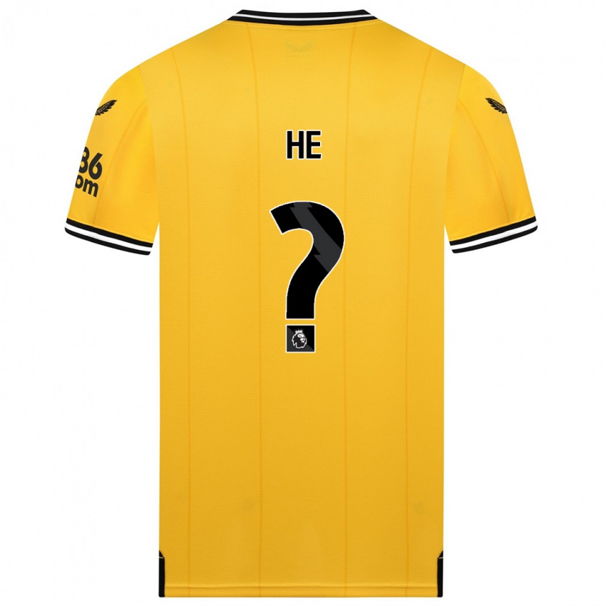 Homem Camisola Dongda He #0 Amarelo Principal 2023/24 Camisa Brasil