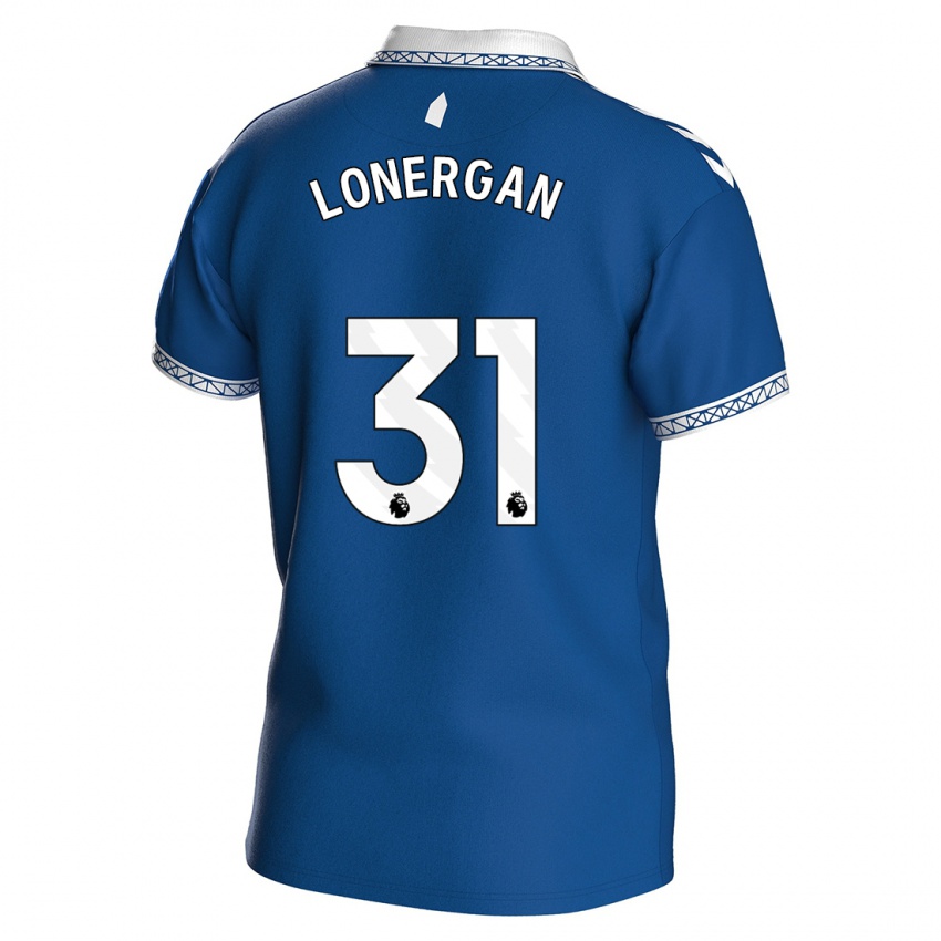 Homem Camisola Andy Lonergan #31 Azul Real Principal 2023/24 Camisa Brasil