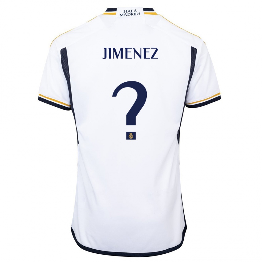 Homem Camisola Alejandro Jimenez #0 Branco Principal 2023/24 Camisa Brasil