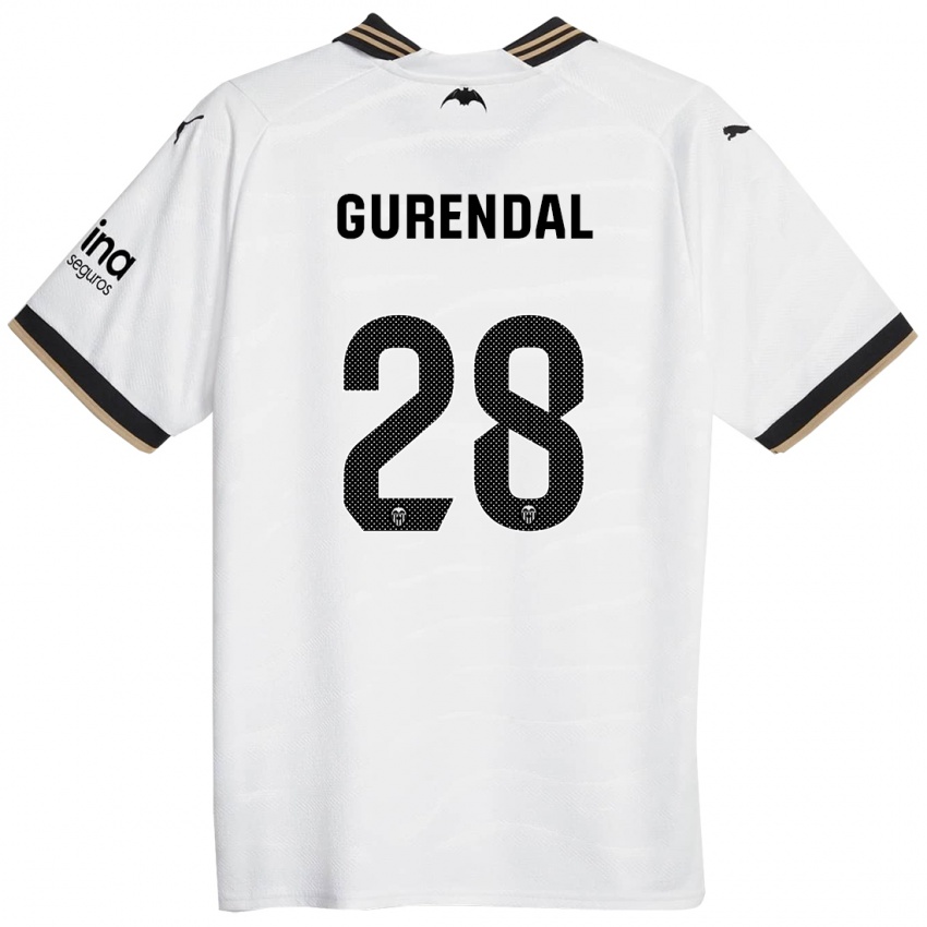 Homem Camisola Alexander Gurendal #28 Branco Principal 2023/24 Camisa Brasil