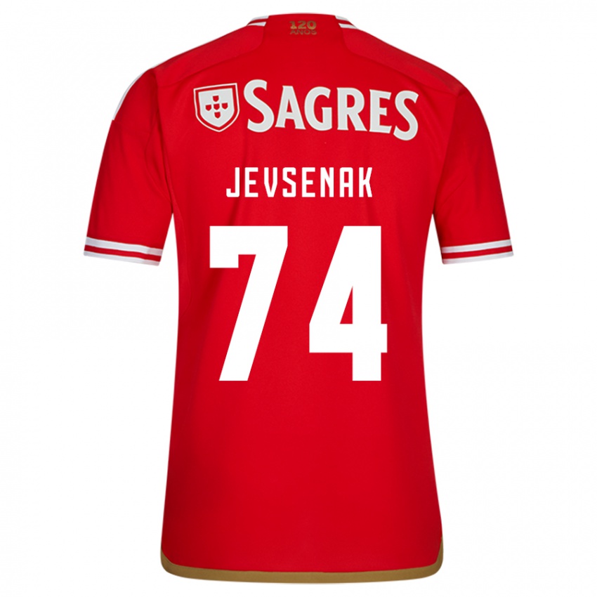 Homem Camisola Zan Jevsenak #74 Vermelho Principal 2023/24 Camisa Brasil