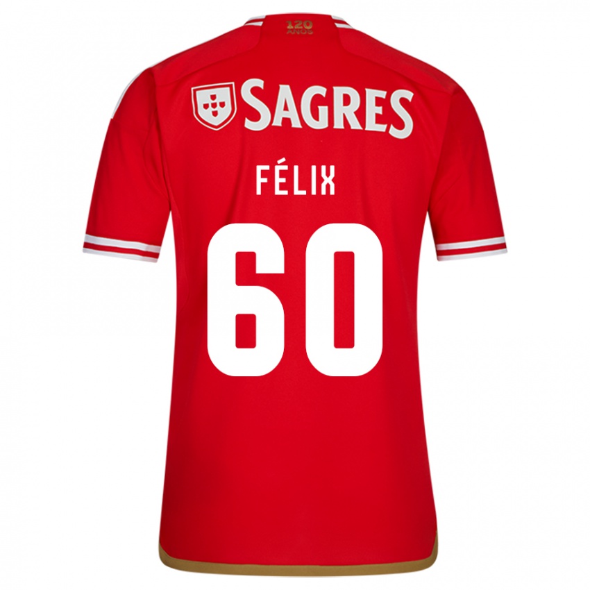 Homem Camisola Nuno Félix #60 Vermelho Principal 2023/24 Camisa Brasil