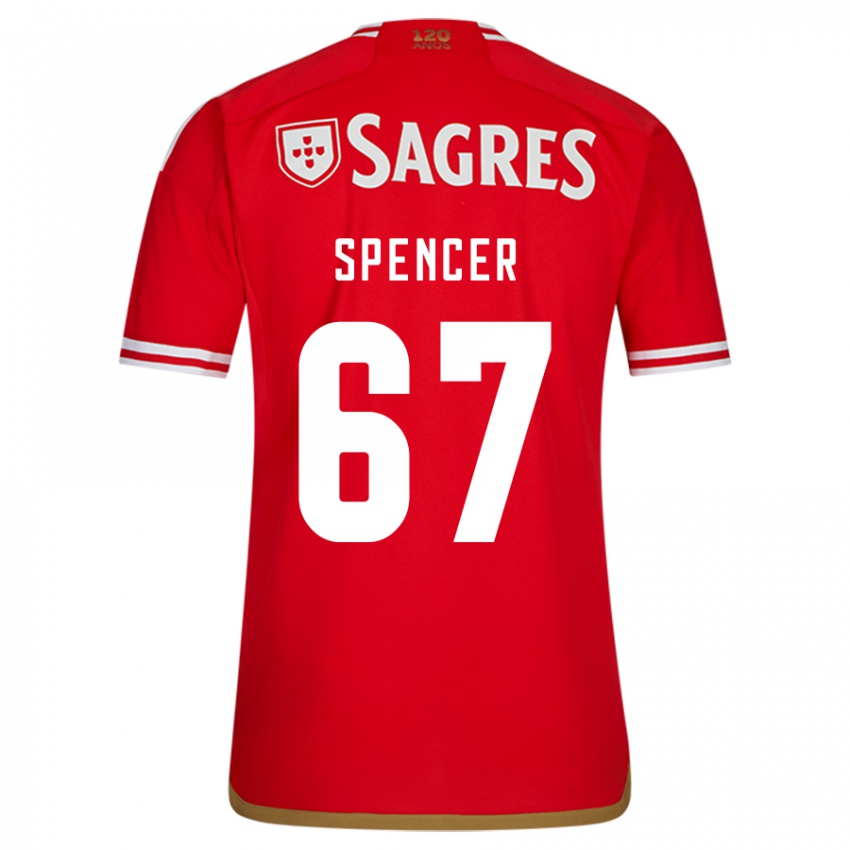 Homem Camisola Diogo Spencer #67 Vermelho Principal 2023/24 Camisa Brasil