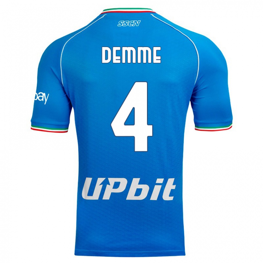 Homem Camisola Diego Demme #4 Céu Azul Principal 2023/24 Camisa Brasil
