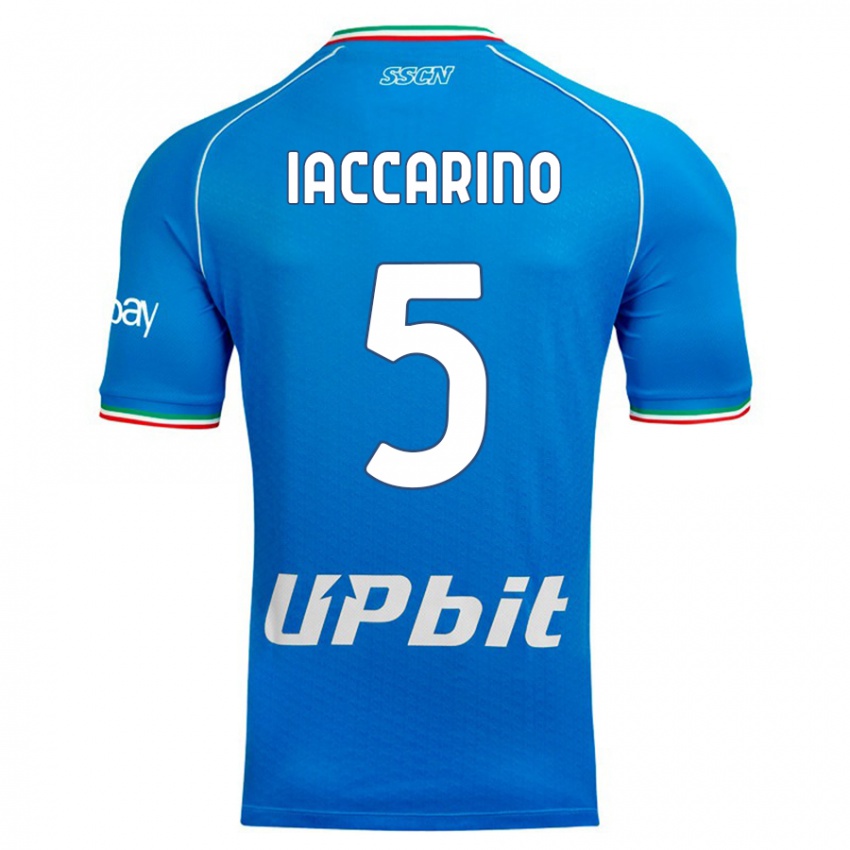 Homem Camisola Gennaro Iaccarino #5 Céu Azul Principal 2023/24 Camisa Brasil