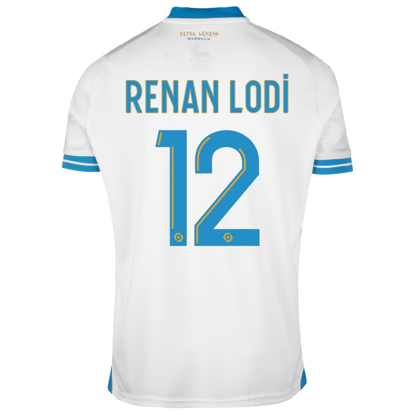 Homem Camisola Renan Lodi #12 Branco Principal 2023/24 Camisa Brasil