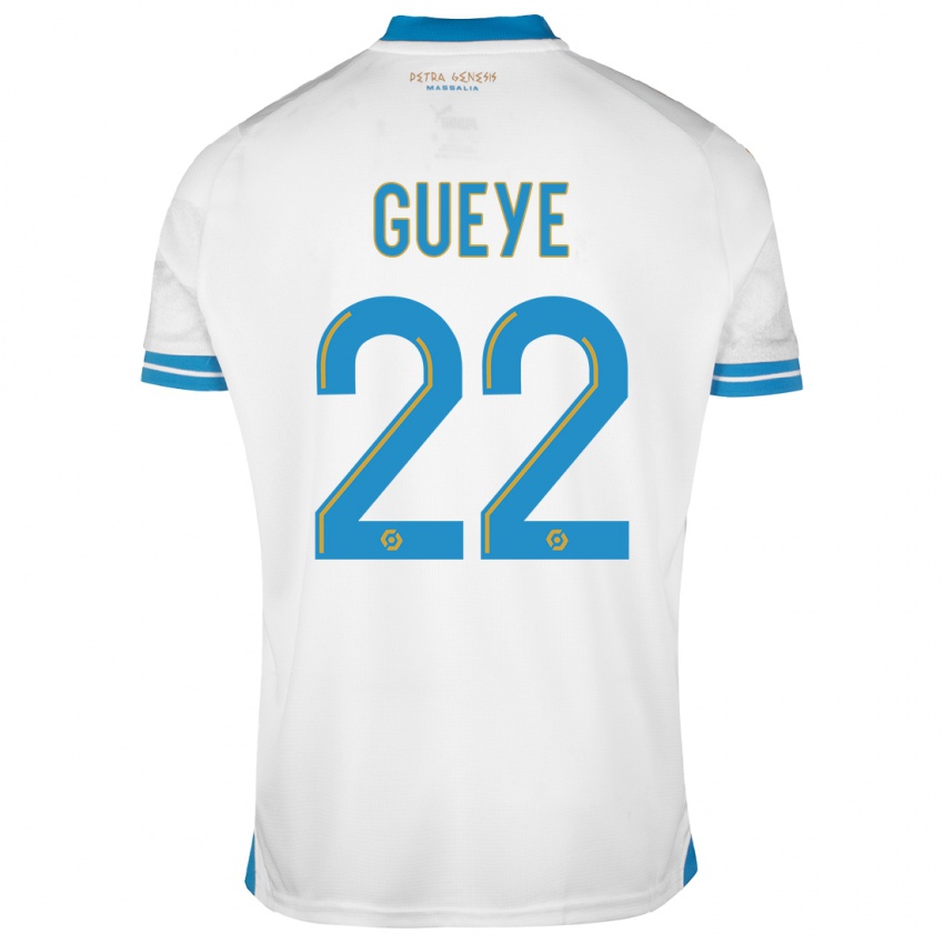 Homem Camisola Pape Gueye #22 Branco Principal 2023/24 Camisa Brasil