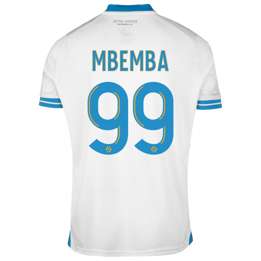 Homem Camisola Chancel Mbemba #99 Branco Principal 2023/24 Camisa Brasil