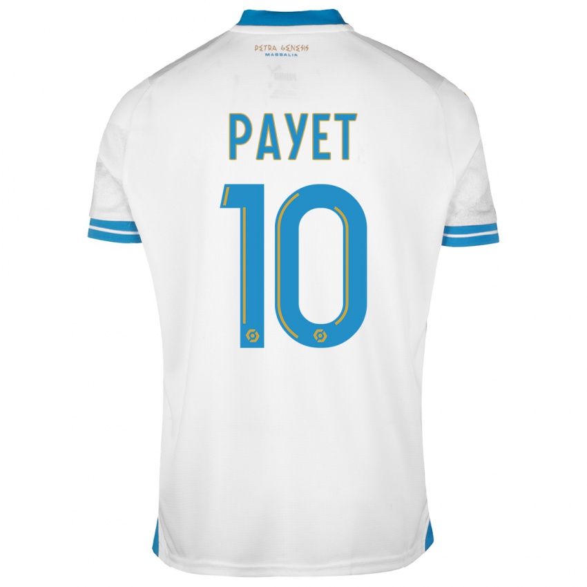 Homem Camisola Dimitri Payet #10 Branco Principal 2023/24 Camisa Brasil
