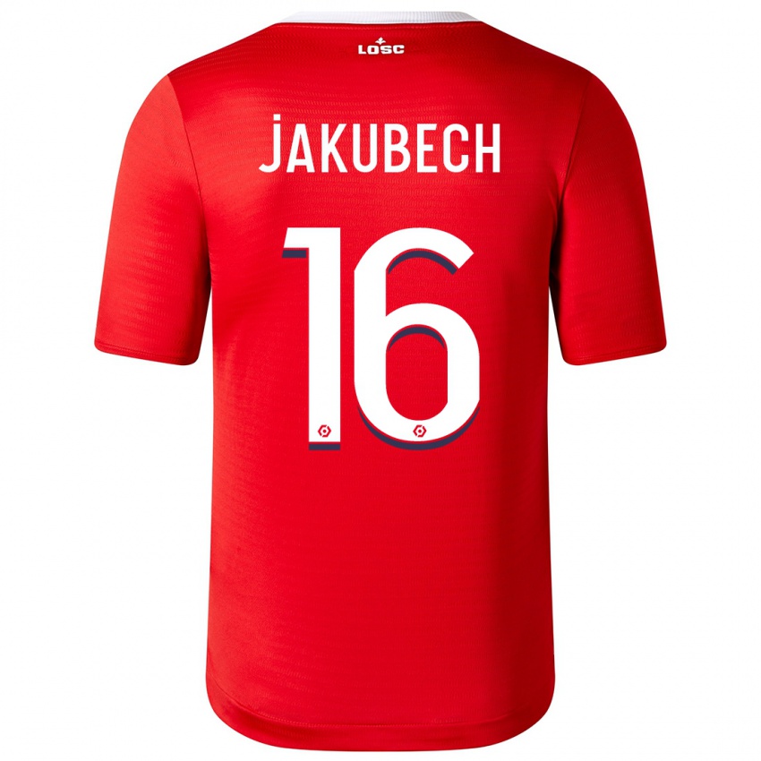 Homem Camisola Adam Jakubech #16 Vermelho Principal 2023/24 Camisa Brasil