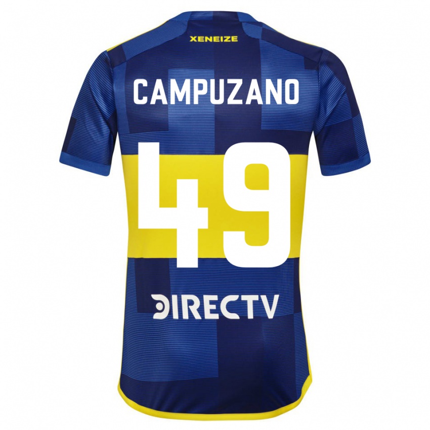 Homem Camisola Jorman Campuzano #49 Azul Escuro Amarelo Principal 2023/24 Camisa Brasil