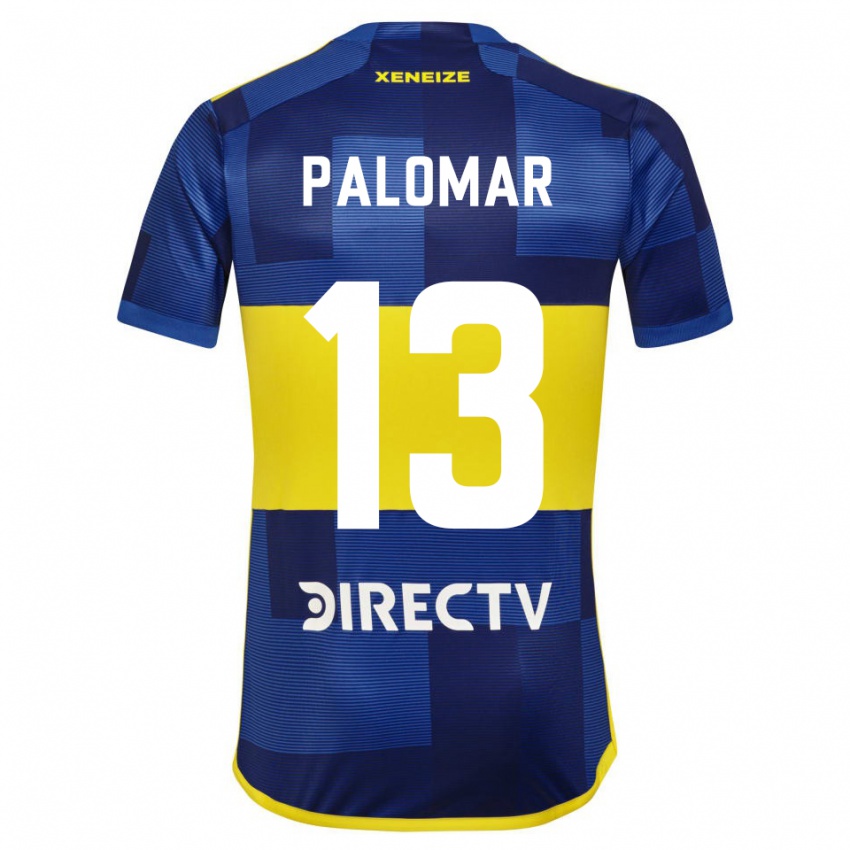 Homem Camisola Estefania Palomar #13 Azul Escuro Amarelo Principal 2023/24 Camisa Brasil