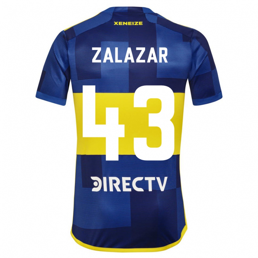 Homem Camisola Maximiliano Zalazar #43 Azul Escuro Amarelo Principal 2023/24 Camisa Brasil