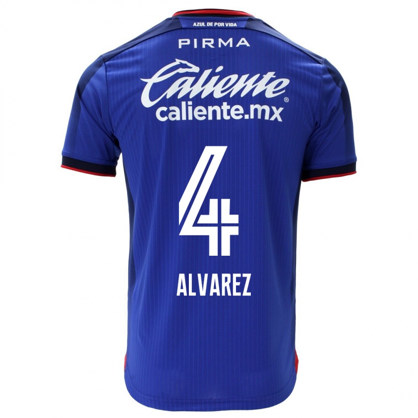 Homem Camisola Gabriela Alvarez #4 Azul Principal 2023/24 Camisa Brasil