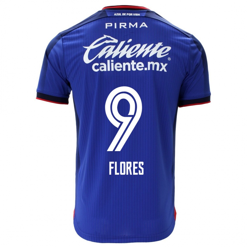 Homem Camisola Daniela Flores #9 Azul Principal 2023/24 Camisa Brasil