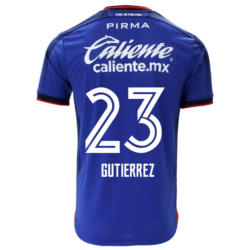Homem Camisola Ivonne Gutierrez #23 Azul Principal 2023/24 Camisa Brasil