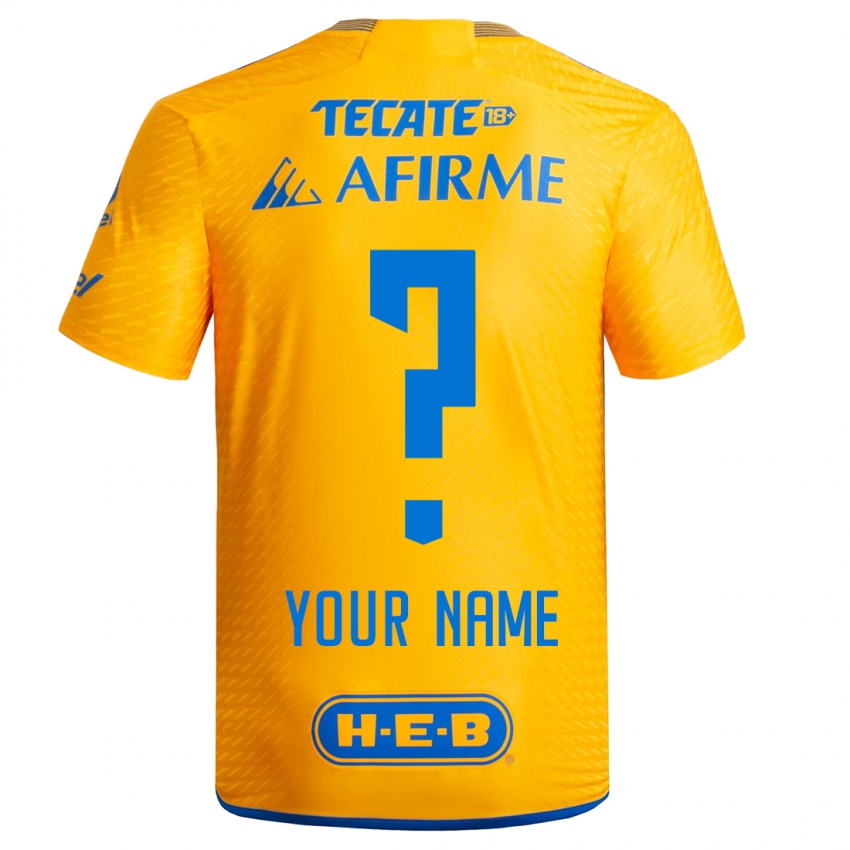 Homem Camisola Seu Nome #0 Amarelo Principal 2023/24 Camisa Brasil