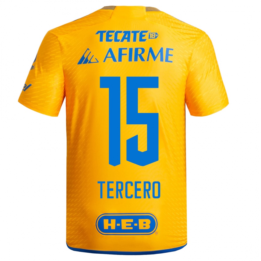 Homem Camisola Eduardo Tercero #15 Amarelo Principal 2023/24 Camisa Brasil