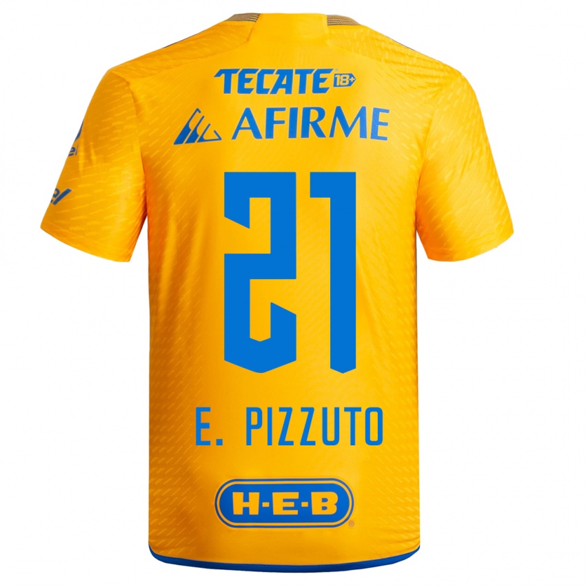 Homem Camisola Eugenio Pizzuto #21 Amarelo Principal 2023/24 Camisa Brasil