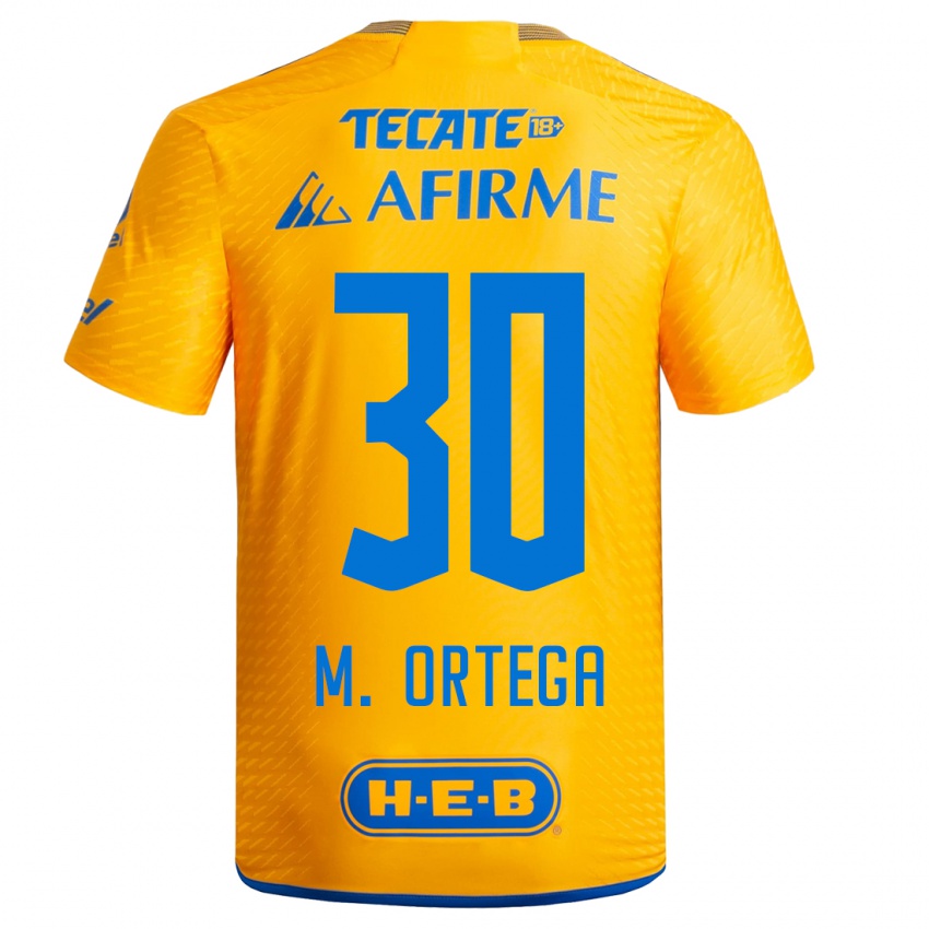 Homem Camisola Miguel Ortega #30 Amarelo Principal 2023/24 Camisa Brasil