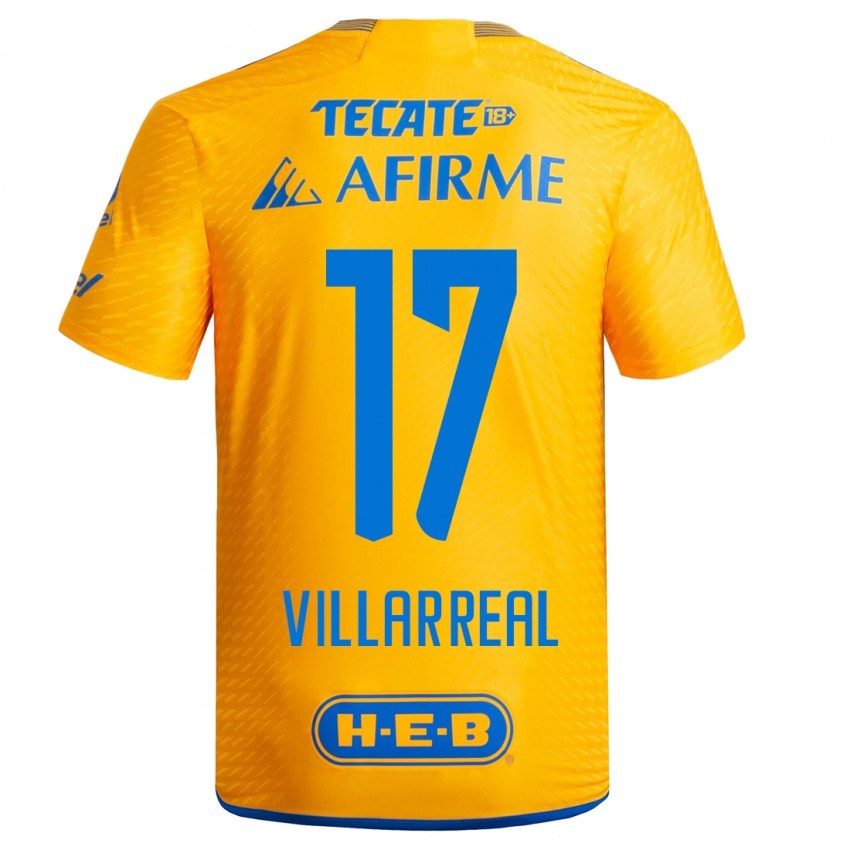 Homem Camisola Natalia Villarreal #17 Amarelo Principal 2023/24 Camisa Brasil