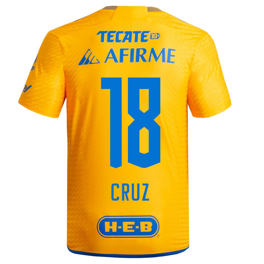 Homem Camisola Belen Cruz #18 Amarelo Principal 2023/24 Camisa Brasil
