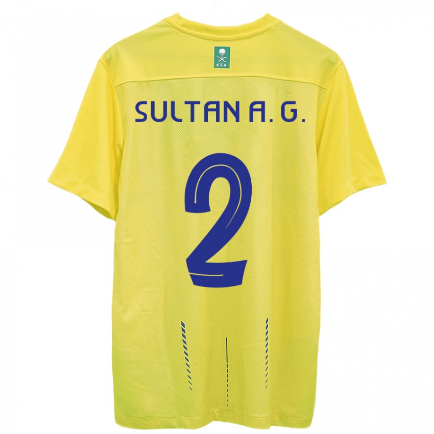 Homem Camisola Sultan Al-Ghannam #2 Amarelo Principal 2023/24 Camisa Brasil