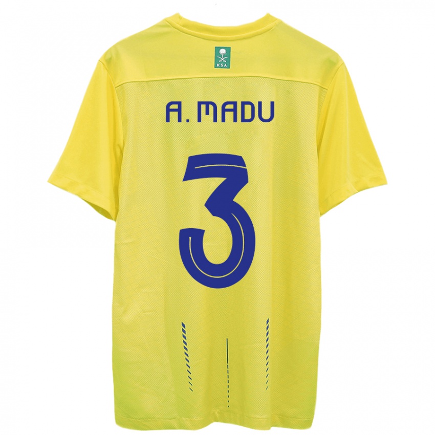 Homem Camisola Abdullah Madu #3 Amarelo Principal 2023/24 Camisa Brasil