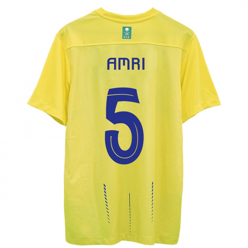 Homem Camisola Abdulelah Al-Amri #5 Amarelo Principal 2023/24 Camisa Brasil