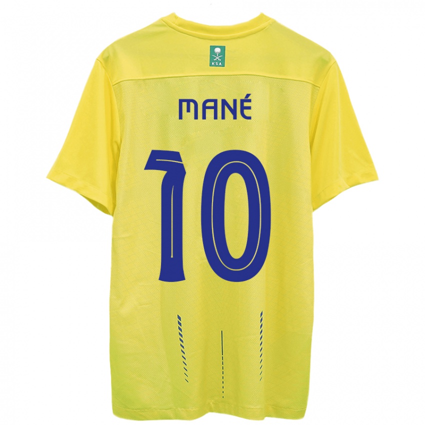 Homem Camisola Sadio Mane #10 Amarelo Principal 2023/24 Camisa Brasil