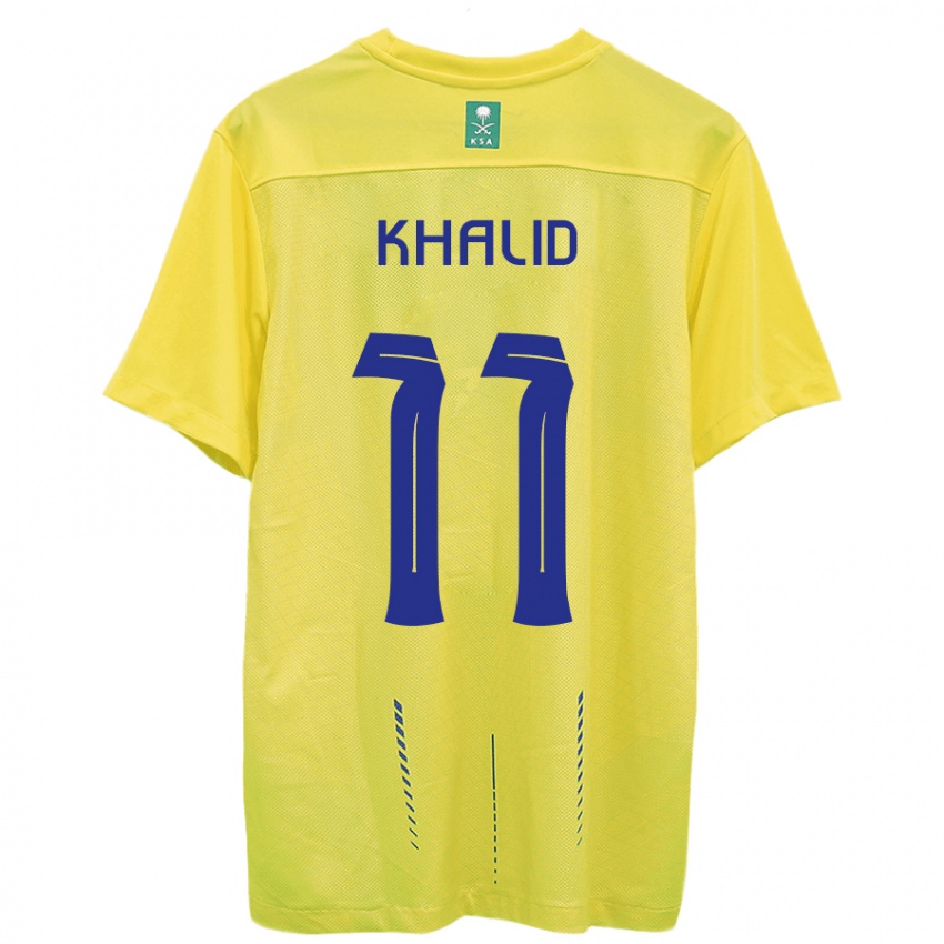 Homem Camisola Khalid Al-Ghannam #11 Amarelo Principal 2023/24 Camisa Brasil