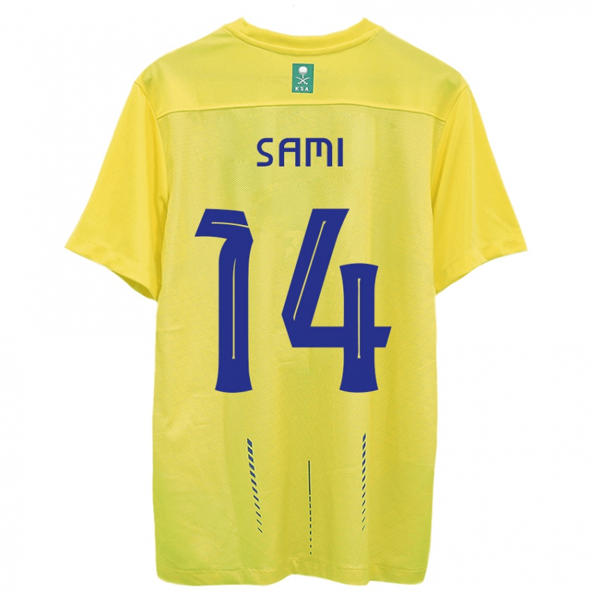 Homem Camisola Sami Al-Najei #14 Amarelo Principal 2023/24 Camisa Brasil