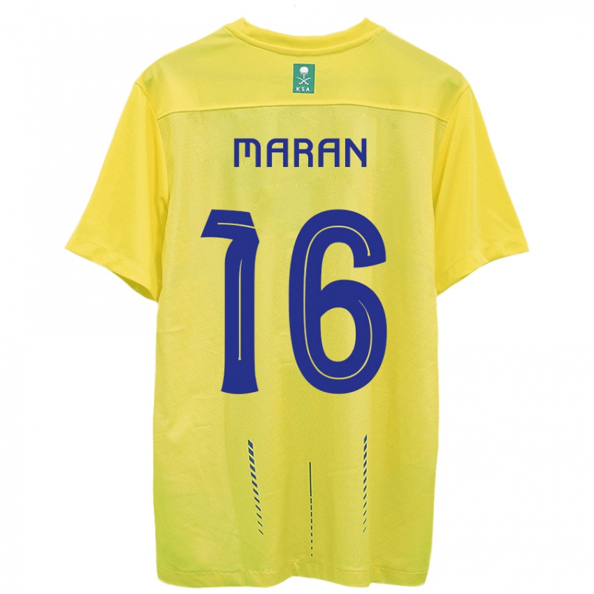 Homem Camisola Mohammed Maran #16 Amarelo Principal 2023/24 Camisa Brasil