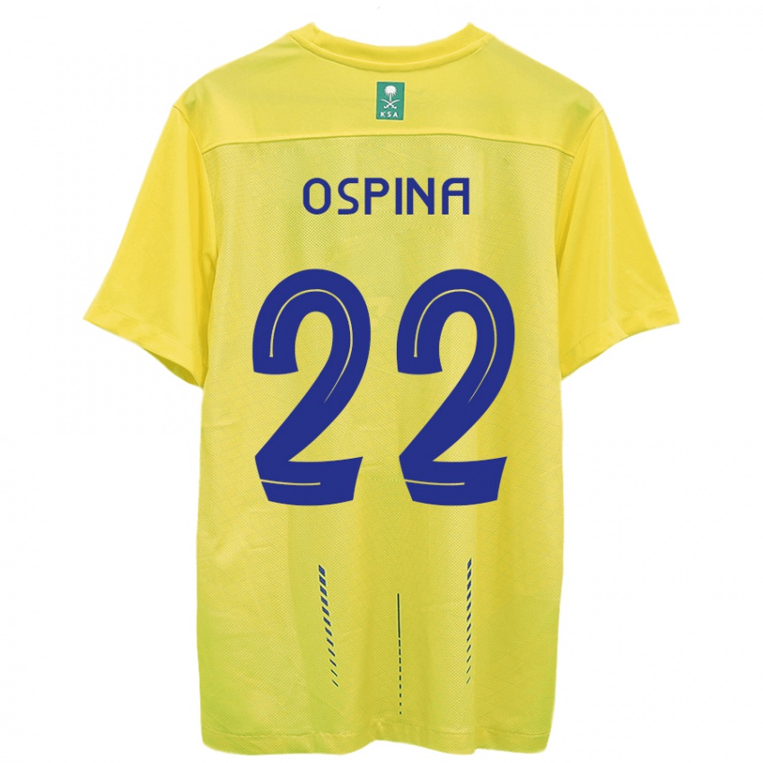Homem Camisola David Ospina #22 Amarelo Principal 2023/24 Camisa Brasil