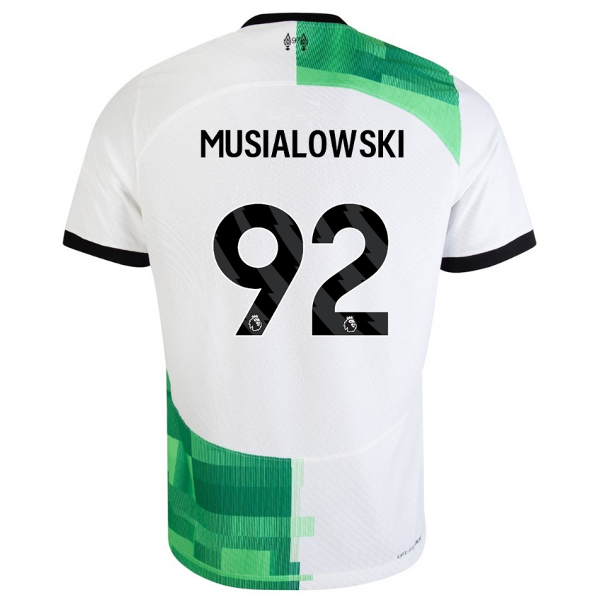 Homem Camisola Mateusz Musialowski #92 Branco Verde Alternativa 2023/24 Camisa Brasil