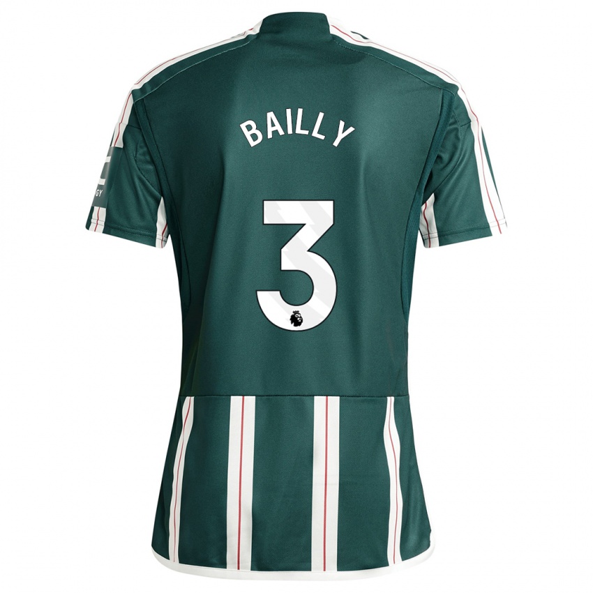 Homem Camisola Eric Bailly #3 Verde Escuro Alternativa 2023/24 Camisa Brasil