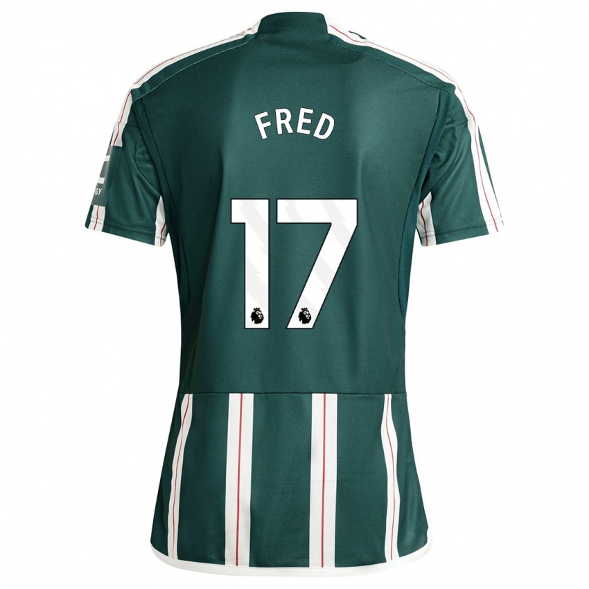 Homem Camisola Fred #17 Verde Escuro Alternativa 2023/24 Camisa Brasil