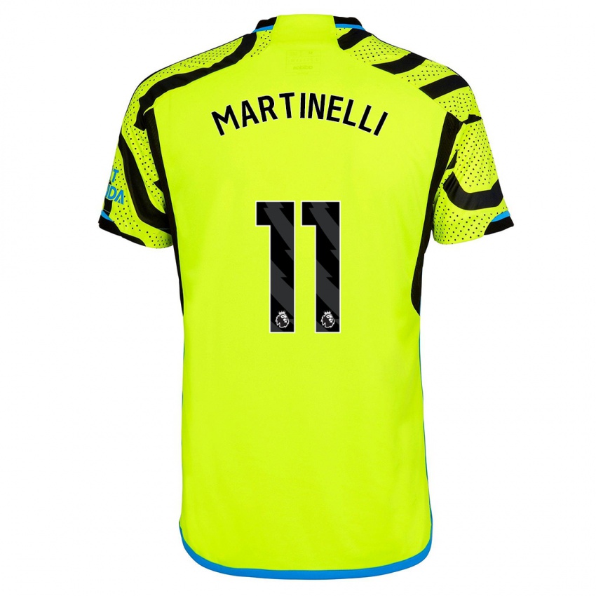 Homem Camisola Gabriel Martinelli #11 Amarelo Alternativa 2023/24 Camisa Brasil