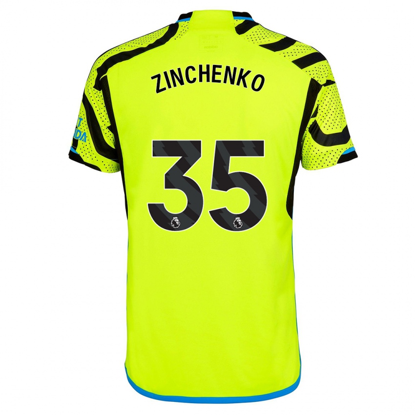 Homem Camisola Oleksandr Zinchenko #35 Amarelo Alternativa 2023/24 Camisa Brasil