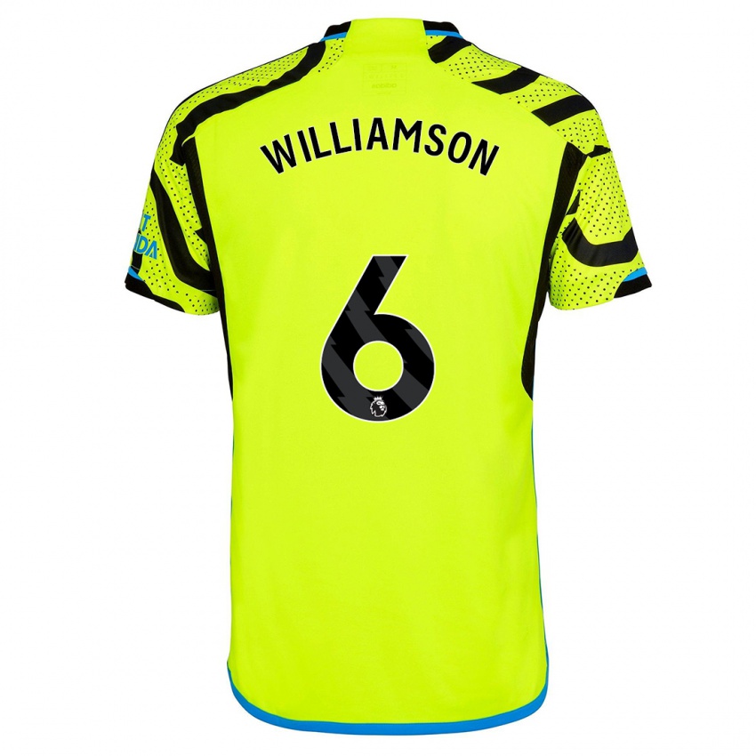 Homem Camisola Leah Williamson #6 Amarelo Alternativa 2023/24 Camisa Brasil