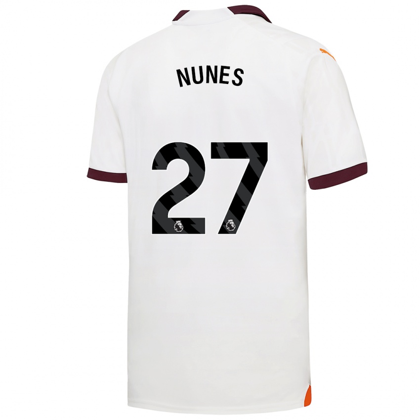 Homem Camisola Matheus Nunes #27 Branco Alternativa 2023/24 Camisa Brasil