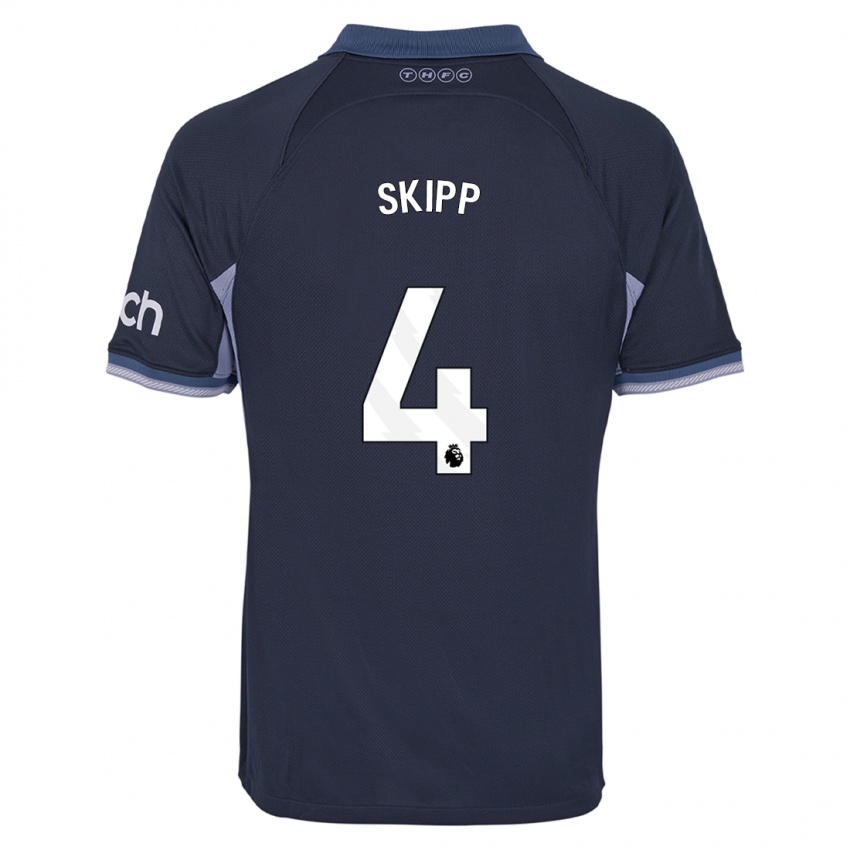 Homem Camisola Oliver Skipp #4 Azul Escuro Alternativa 2023/24 Camisa Brasil